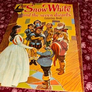 NWT never used vintage Snow White and the seven dwarfs Coloring Book 1984